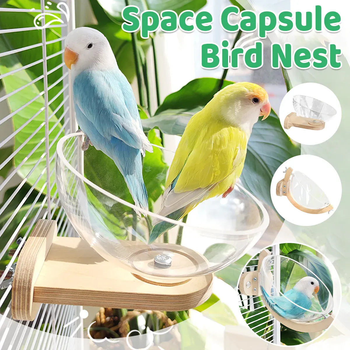 Parrot Rest Bird Nest Breathable for Small Parrots Comfortable Washable Durable - Fixed Style