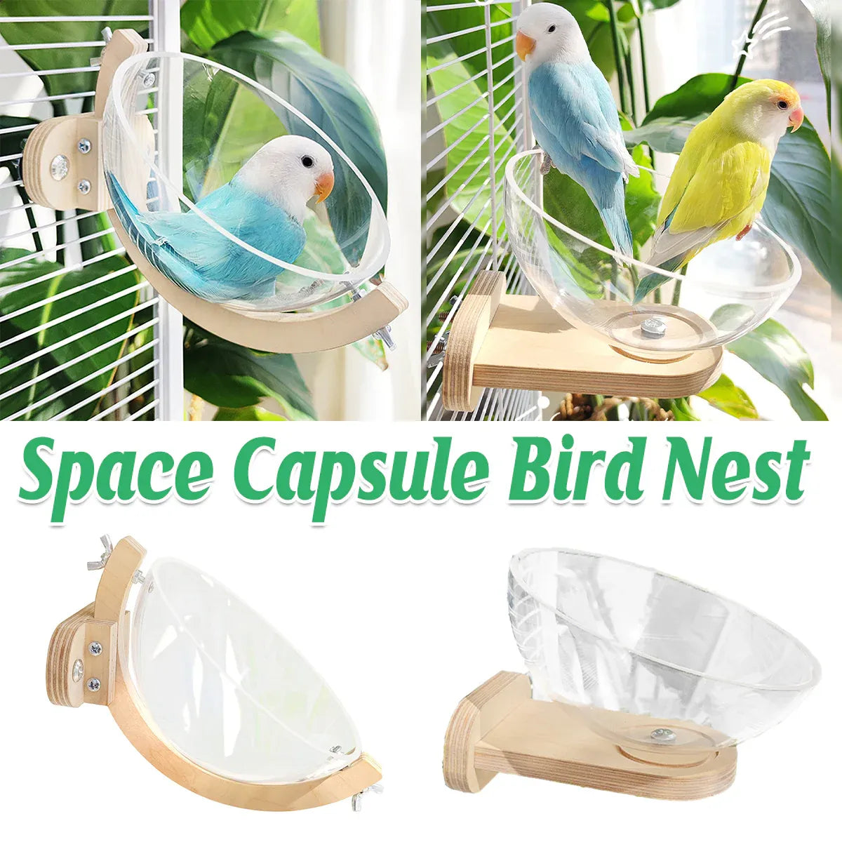 Parrot Rest Bird Nest Breathable for Small Parrots Comfortable Washable Durable - Fixed Style