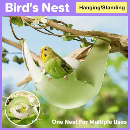 Birdhouse Summer Tiny House Hammock for Birds Outdoor Nesting Shelter for Pets