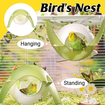 Birdhouse Summer Tiny House Hammock for Birds Outdoor Nesting Shelter for Pets