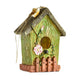 Handmade Birdhouse Resin Cute Patio Garden Hanging Nest Decoration for Outdoors - Green