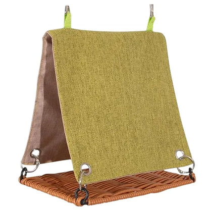 Summer Bird Nest Parrot House Rattan Like Woven Bird Home Breathable Durable