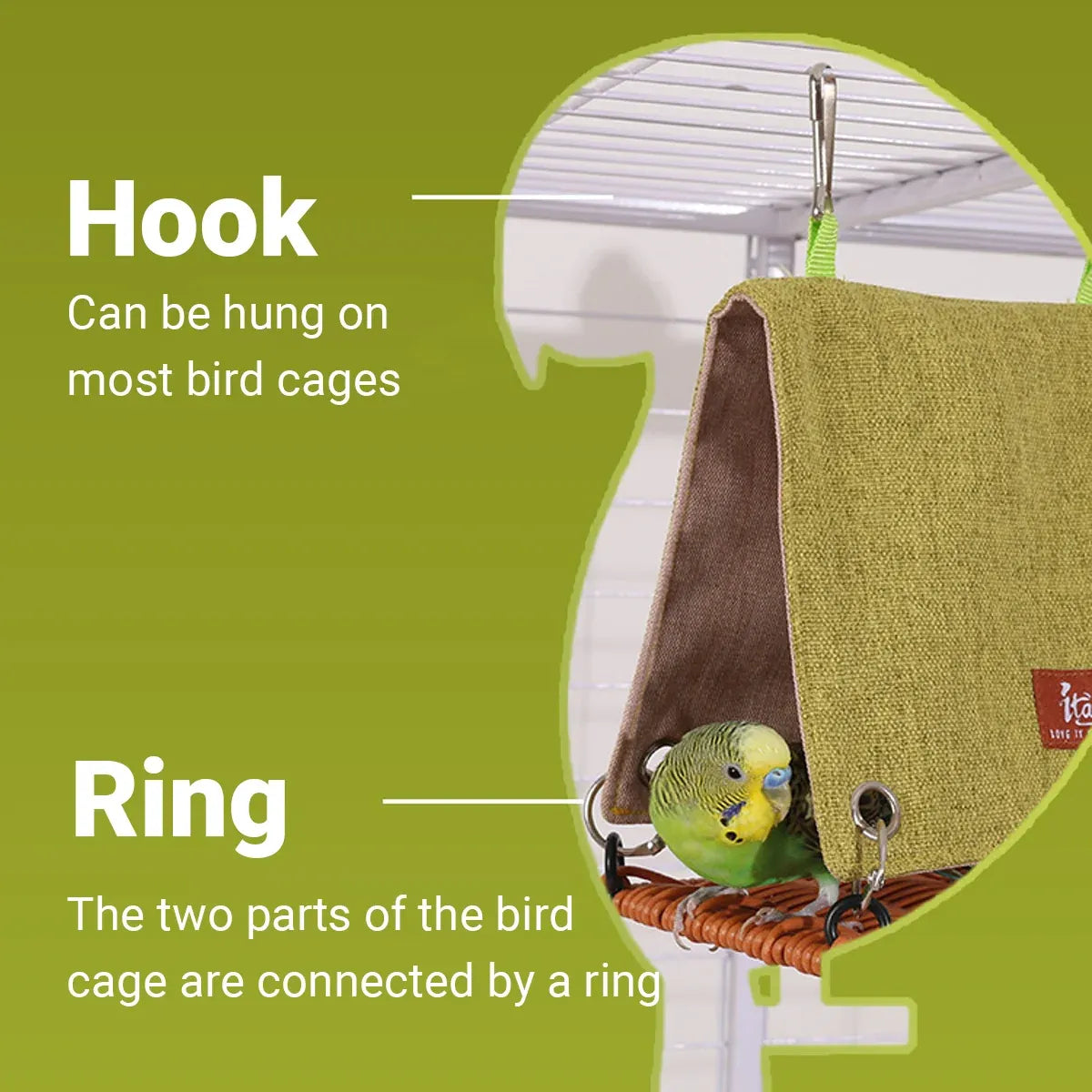 Summer Bird Nest Parrot House Rattan Like Woven Bird Home Breathable Durable