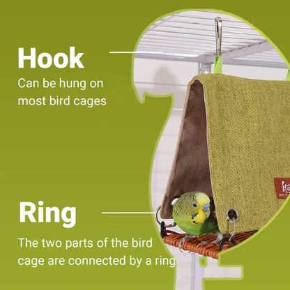 Summer Bird Nest Parrot House Rattan Like Woven Bird Home Breathable Durable
