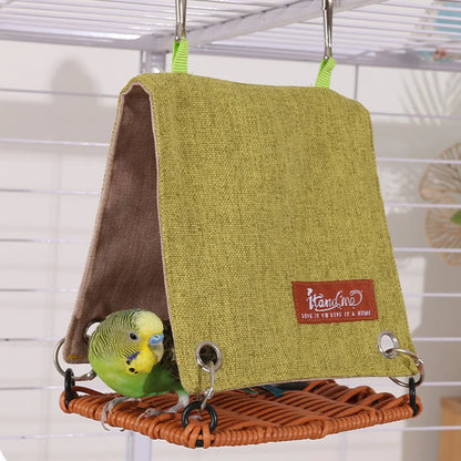 Summer Bird Nest Parrot House Rattan Like Woven Bird Home Breathable Durable