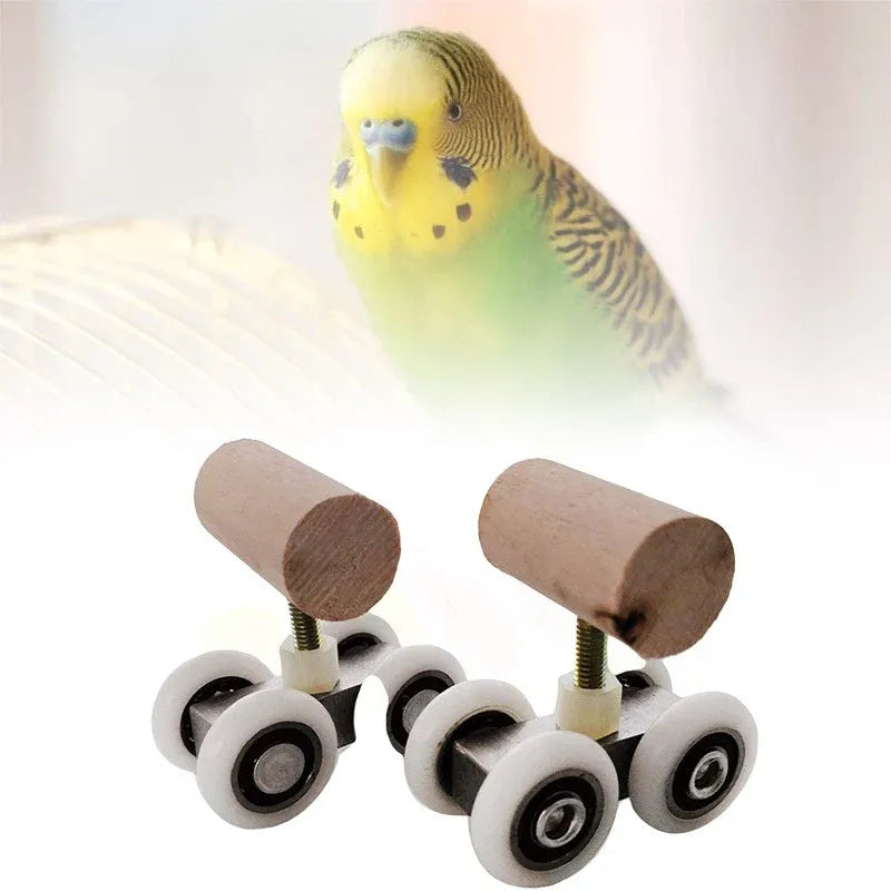 2pcs Parrot Training Pulley Bird Toy Interactive Safe Play for Small Parrots
