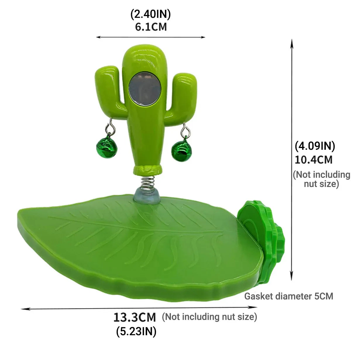 Parrot Bird Toy Cactus Shape with Bell Hanging Cage Toy for Pet Birds Play