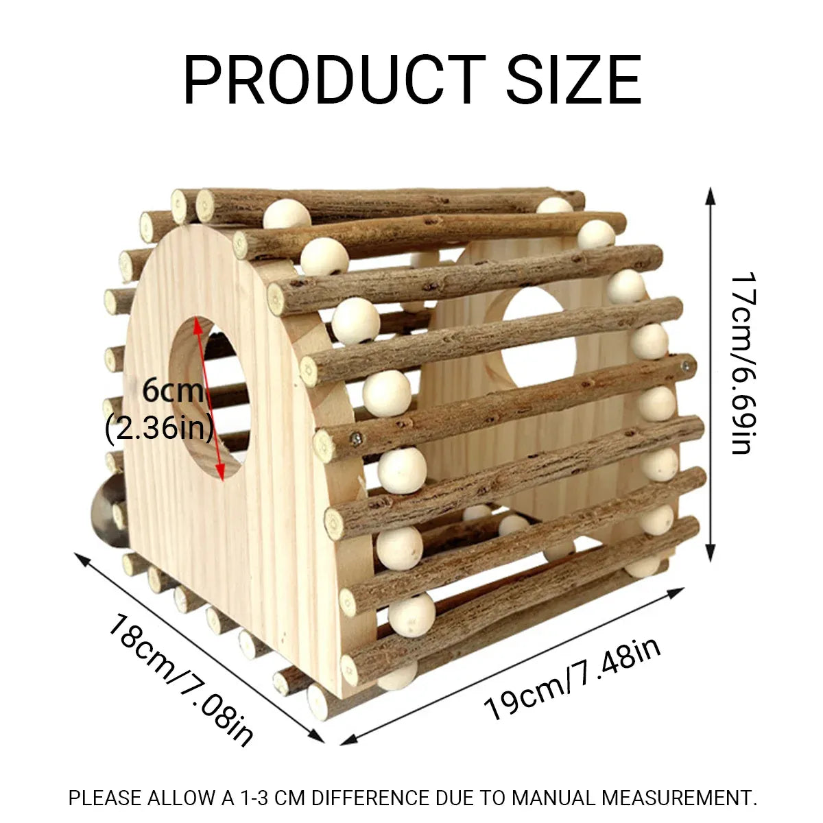 Wooden Bird Nest Durable Indoor Outdoor Garden Decor for Birds Sparrow Parrot