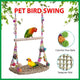 Parrot Hammock Swing Toy with Colourful Chain Double Swing Bird Cage Play