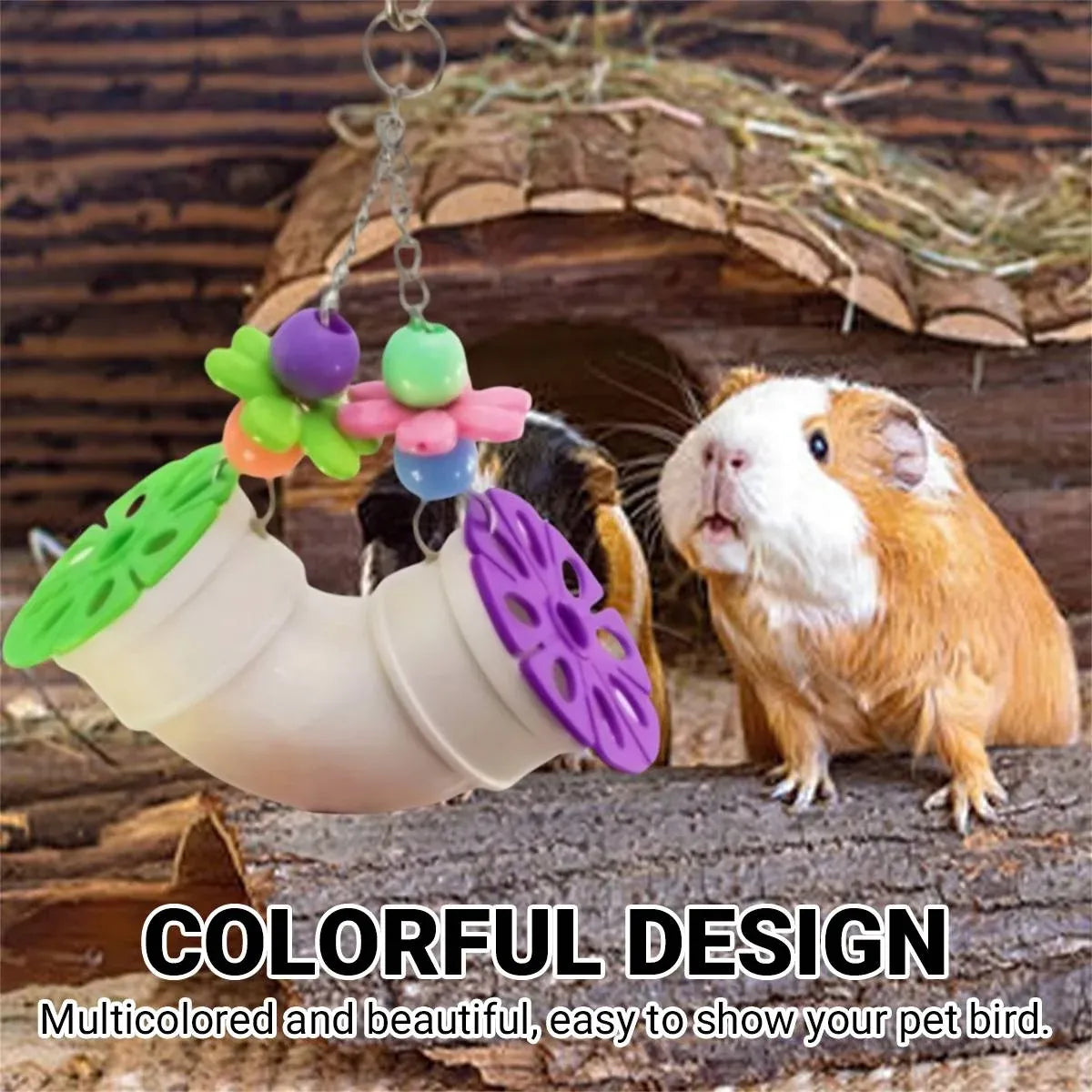 Parrot Foraging Chew Toy Interactive Puzzle Cage Bird Beak Stimulation Acrylic
