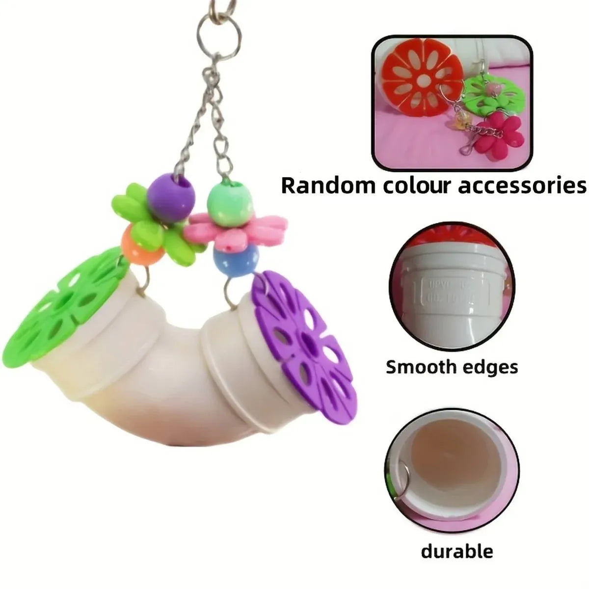 Parrot Foraging Chew Toy Interactive Puzzle Cage Bird Beak Stimulation Acrylic