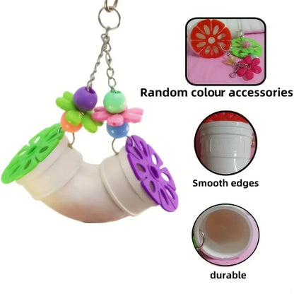 Parrot Foraging Chew Toy Interactive Puzzle Cage Bird Beak Stimulation Acrylic