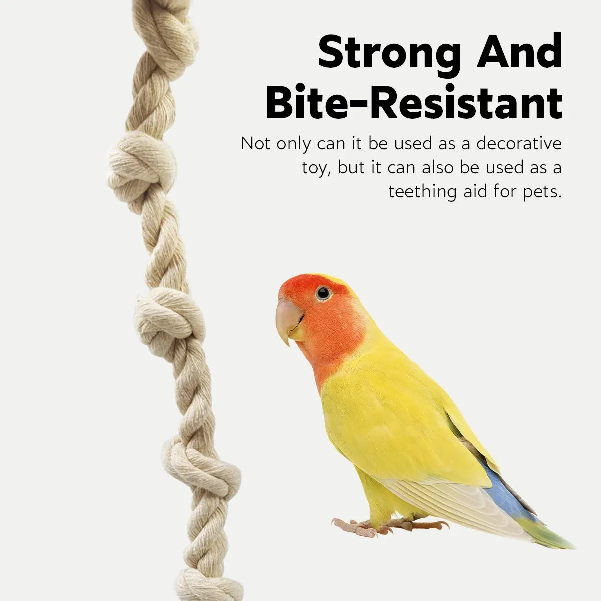Parrot Chewing Climbing Rope Toy for Birds Cage Interactive Perch Play Equipment