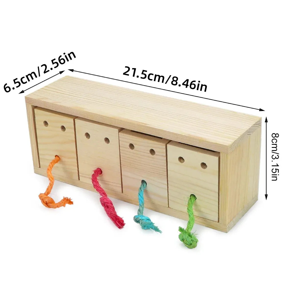 Parrot Foraging Toy Puzzle Training Chewing Toy Pine Wood Sturdy Durable