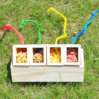 Parrot Foraging Toy Puzzle Training Chewing Toy Pine Wood Sturdy Durable