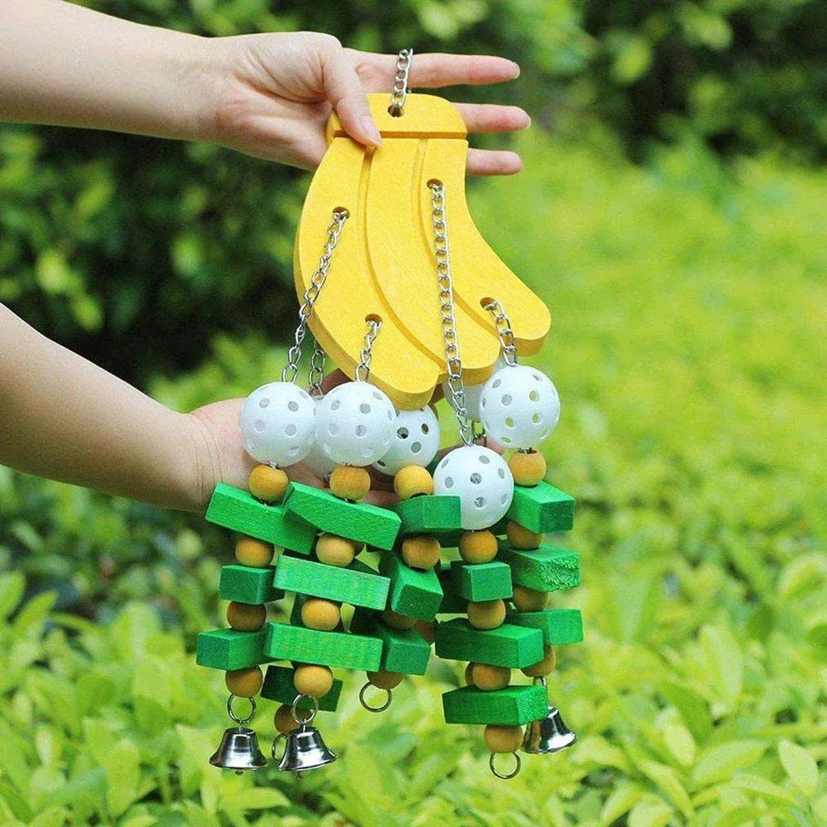 Wooden Parrot Chew Toy Bird Toys for Large and Small Birds Natural Pet Chew Toy - Apple