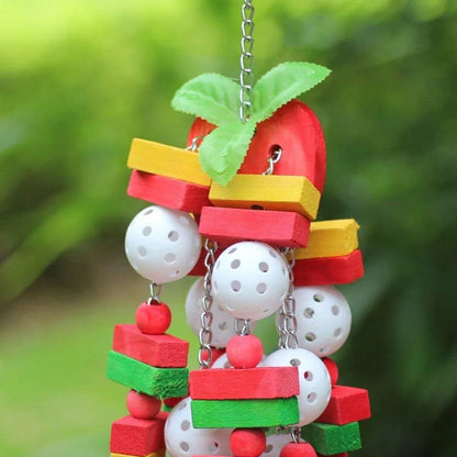Wooden Parrot Chew Toy Bird Toys for Large and Small Birds Natural Pet Chew Toy - Banana