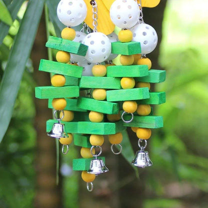 Wooden Parrot Chew Toy Bird Toys for Large and Small Birds Natural Pet Chew Toy - Banana