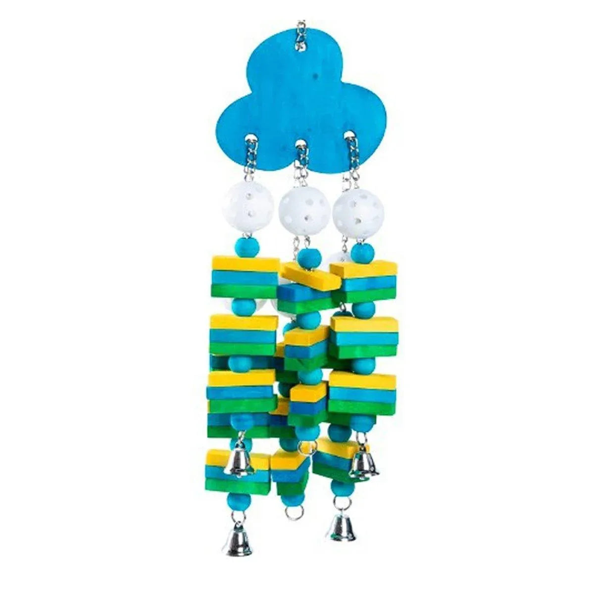 Wooden Parrot Chew Toy Bird Toys for Large and Small Birds Natural Pet Chew Toy - Blueberry