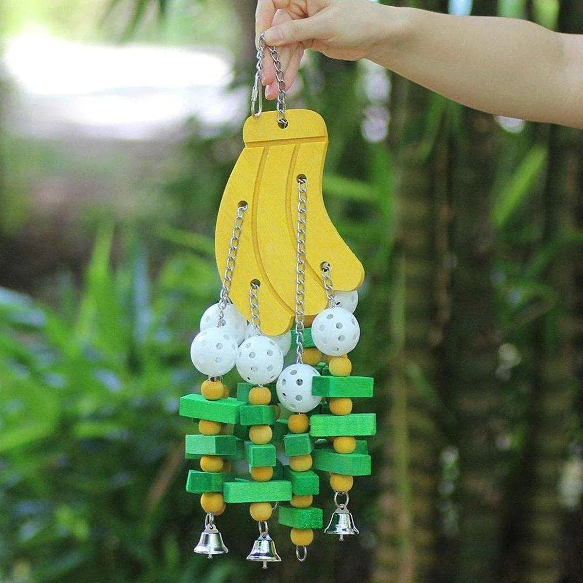 Wooden Parrot Chew Toy Bird Toys for Large and Small Birds Natural Pet Chew Toy - Blueberry