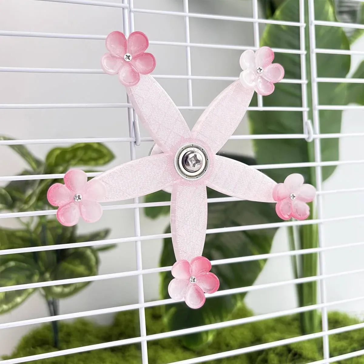 Spinning Windmill Bird Cage Toy 360 Degree Rotation Pecking Boredom Relief Play