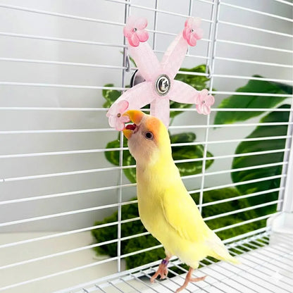 Spinning Windmill Bird Cage Toy 360 Degree Rotation Pecking Boredom Relief Play
