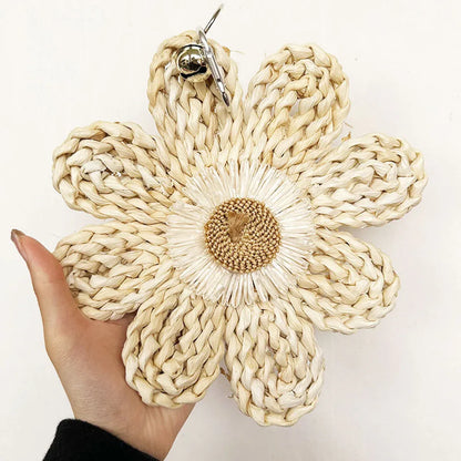 Parrot Corn Husk Chew Toy Large Woven Flower Cage Hanging
