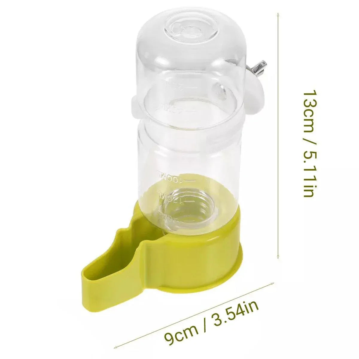 Pet Bird Waterer Automatic Water Feeder Adapter Parrots Cage Drinker Parrots - Green
