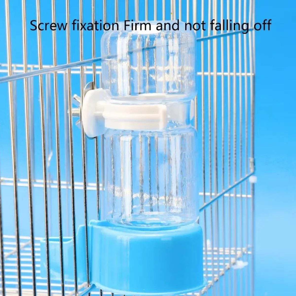 Pet Bird Waterer Automatic Water Feeder Adapter Parrots Cage Drinker Parrots - Green