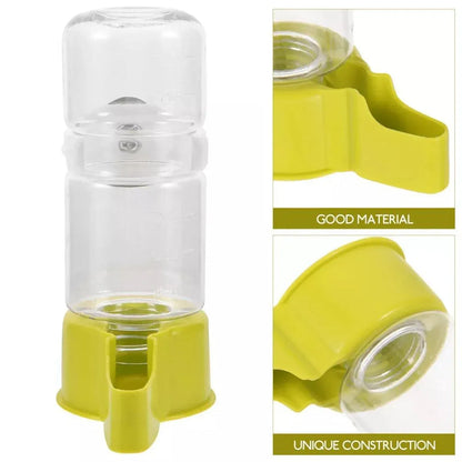 Pet Bird Waterer Automatic Water Feeder Adapter Parrots Cage Drinker Parrots - White