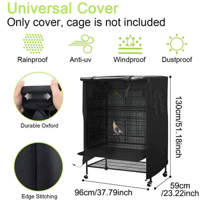 Bird Cover Outdoor Sun Protection Pet Bed Pet Accessories - Black