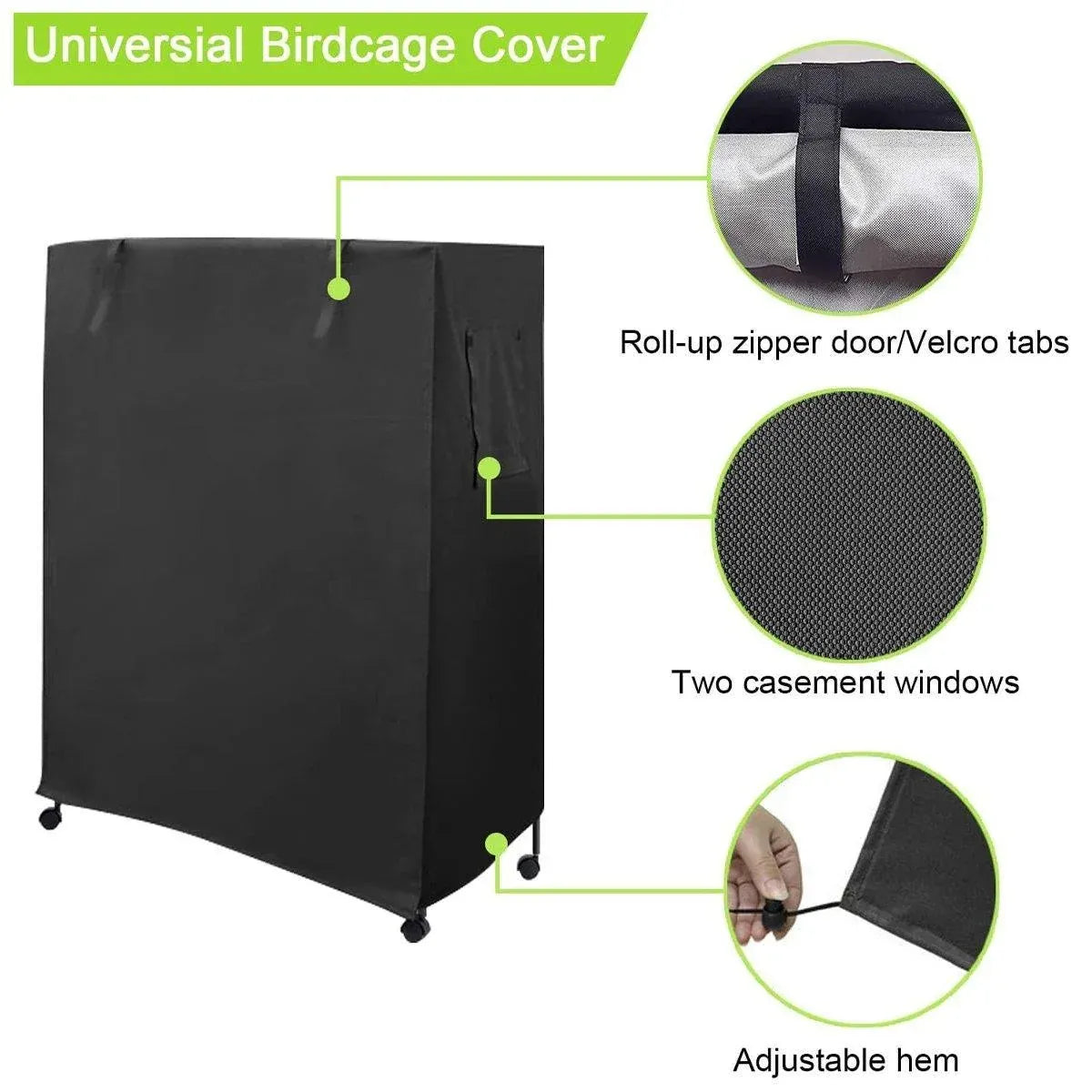 Bird Cover Outdoor Sun Protection Pet Bed Pet Accessories - Black