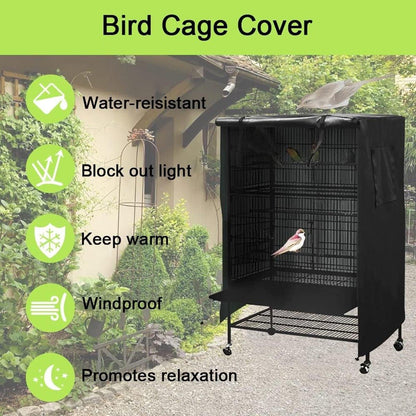 Waterproof Bird Cage Cover Outdoor Sun Rain Protection Pet Accessory