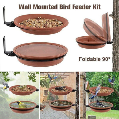 Garden Charm Versatile Hanging Bird Feeder and Bath Tray Plastic Outdoor