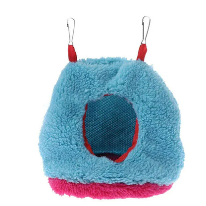 Plush Hanging Bird Nest Bed Cage Hammock for Parrots and Small Birds - S