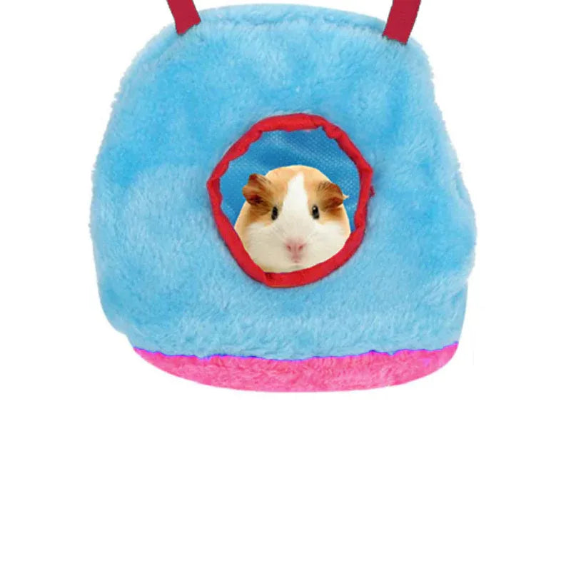 Plush Hanging Bird Nest Bed Cage Hammock for Parrots and Small Birds - S