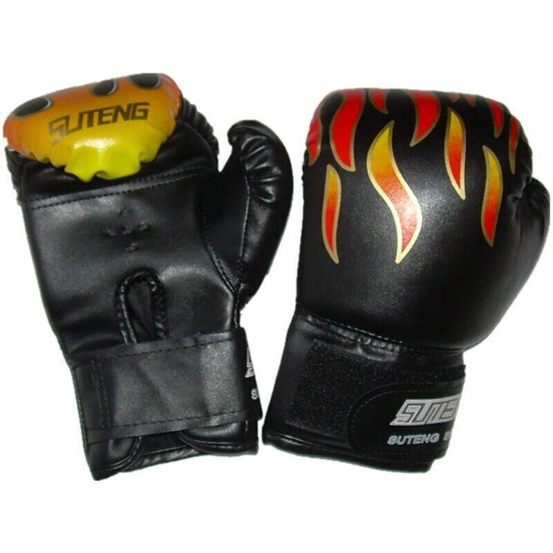 Boxing Sparring Training Gloves MMA Kickboxing Punching Gloves for Practice Sessions - Green [Map Pattern]