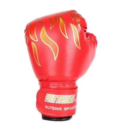Boxing Sparring Training Gloves MMA Kickboxing Punching Gloves for Practice Sessions - Red [Map Pattern]