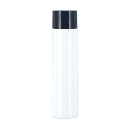 50/100/150ml Plastic Toner Lotion Bottles Refillable Travel Cosmetic Containers - Black Lid + White Bottle - 100ml - Mekamart Australia