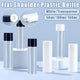 50/100/150ml Plastic Toner Lotion Bottles Refillable Travel Cosmetic Containers - Black Lid + White Bottle - 50ml - Mekamart Australia