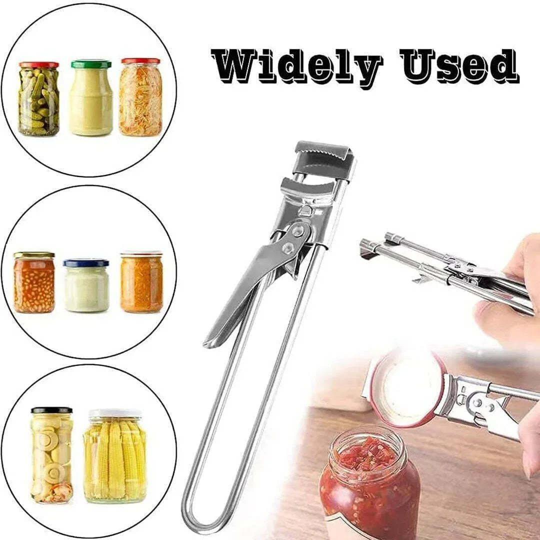 Bottle Opener Multifunctional Beer Adjustable Stainless Steel Jar Lid Gripper Au - Mekamart Australia