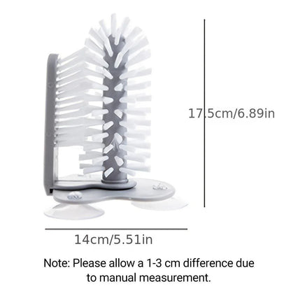 Sink Water Bottle Cleaning Brush Glass Cup Brush Suction Cup Brush Kitchen Tool - Mekamart Australia