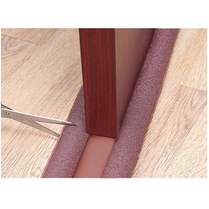 Door Bottom Seal Draft Stopper Guard Threshold Sealing Strip Wind Dust Protector - White