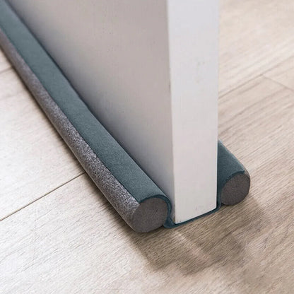 Door Bottom Seal Draft Stopper Guard Threshold Sealing Strip Wind Dust Protector - White