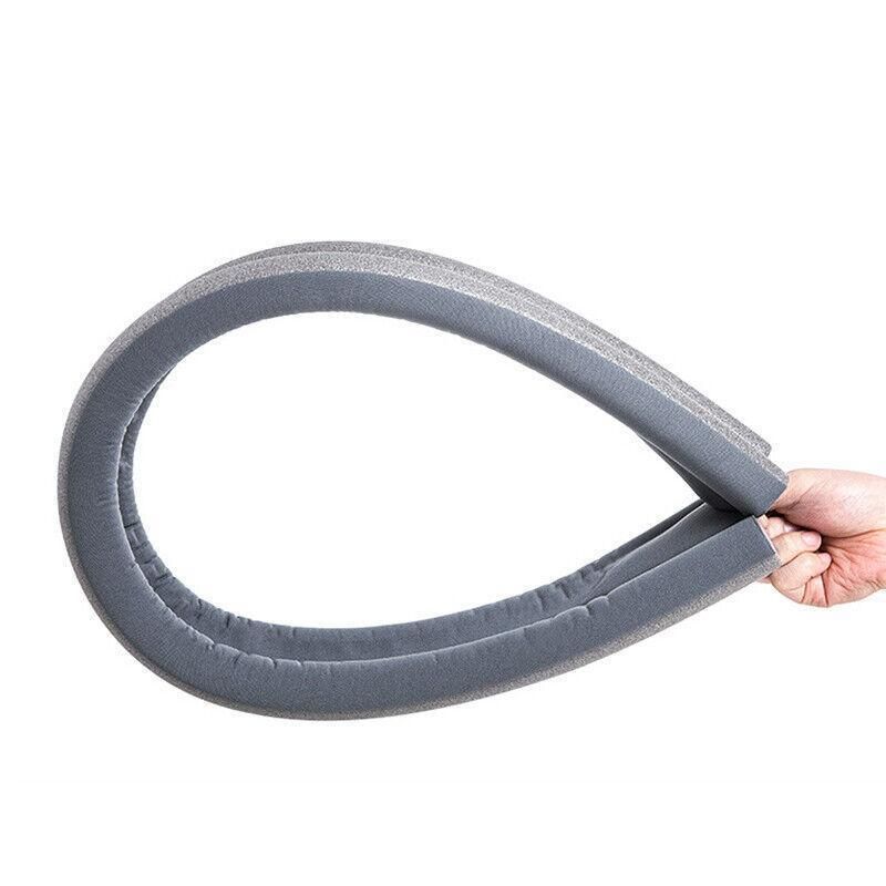 Door Bottom Seal Draft Stopper Guard Threshold Sealing Strip Wind Dust Protector - White
