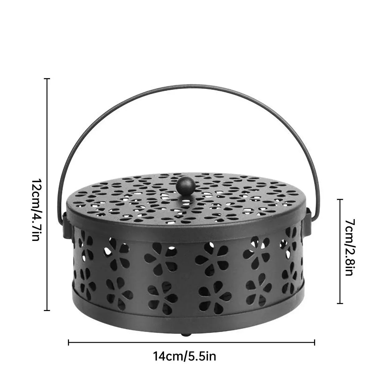 Iron Mosquito Incense Box Fireproof Tray Stand Indoor Household Incense Holder - Blue - Mekamart Australia