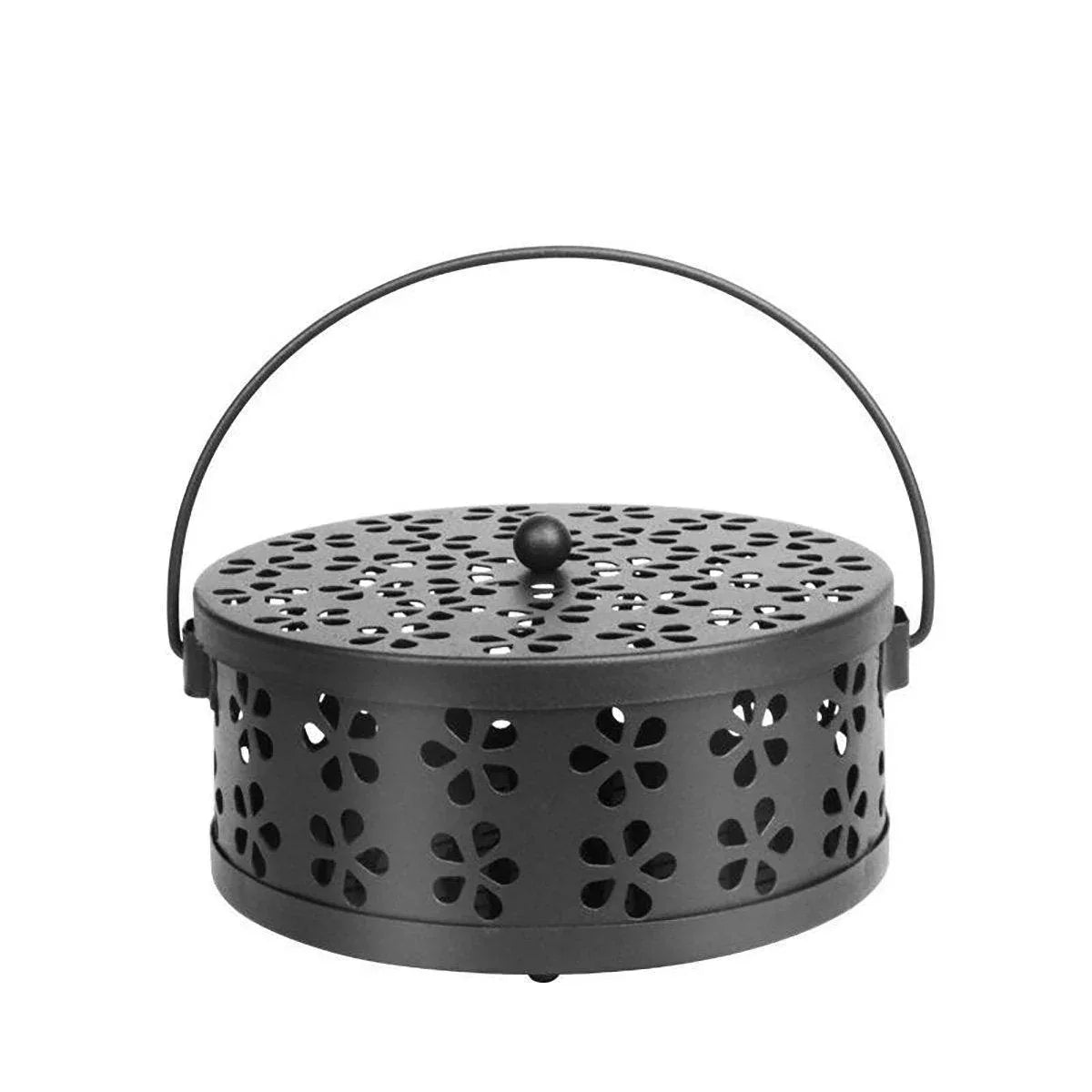 Iron Mosquito Incense Box Fireproof Tray Stand Indoor Household Incense Holder - Blue - Mekamart Australia