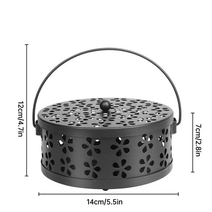 Iron Mosquito Incense Box Fireproof Tray Stand Indoor Household Incense Holder - Pink - Mekamart Australia