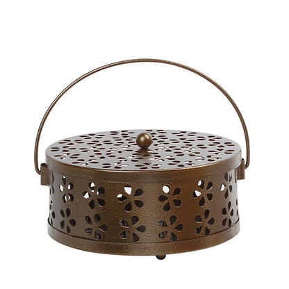 Iron Mosquito Incense Box Fireproof Tray Stand Indoor Household Incense Holder - Pink - Mekamart Australia