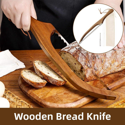 Wooden Bread Cutter Saw for Perfect Slice Cutting Tool Bread Slicer Kitchen - Mekamart Australia